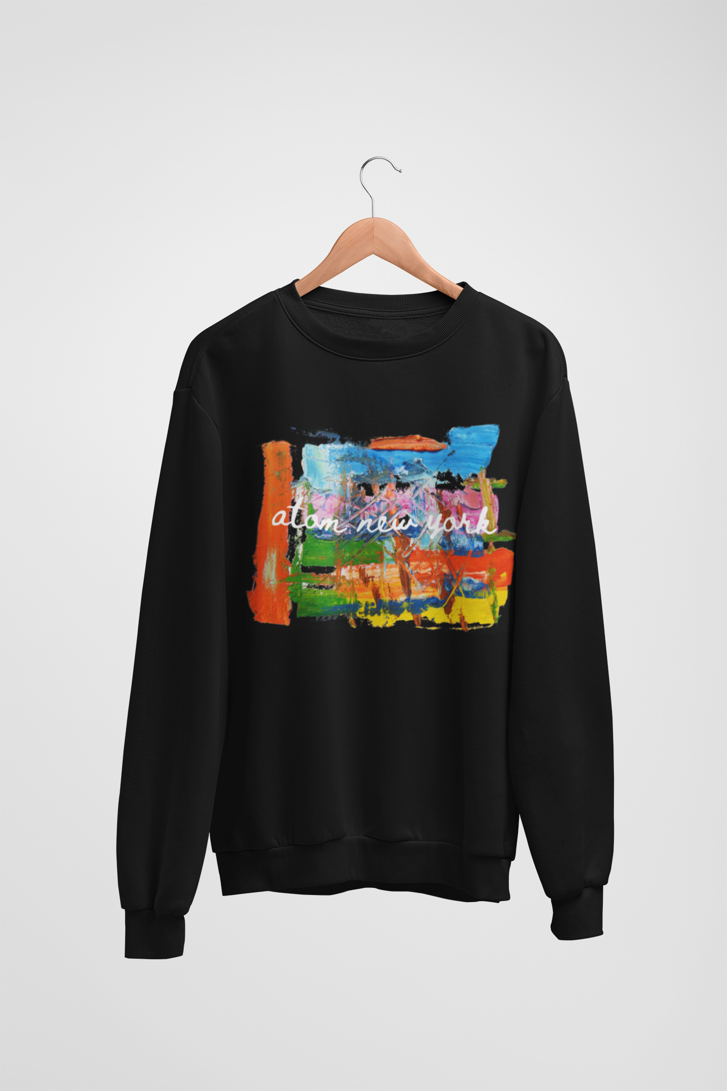 ATOM Signature Abstract Black Sweatshirt For Men