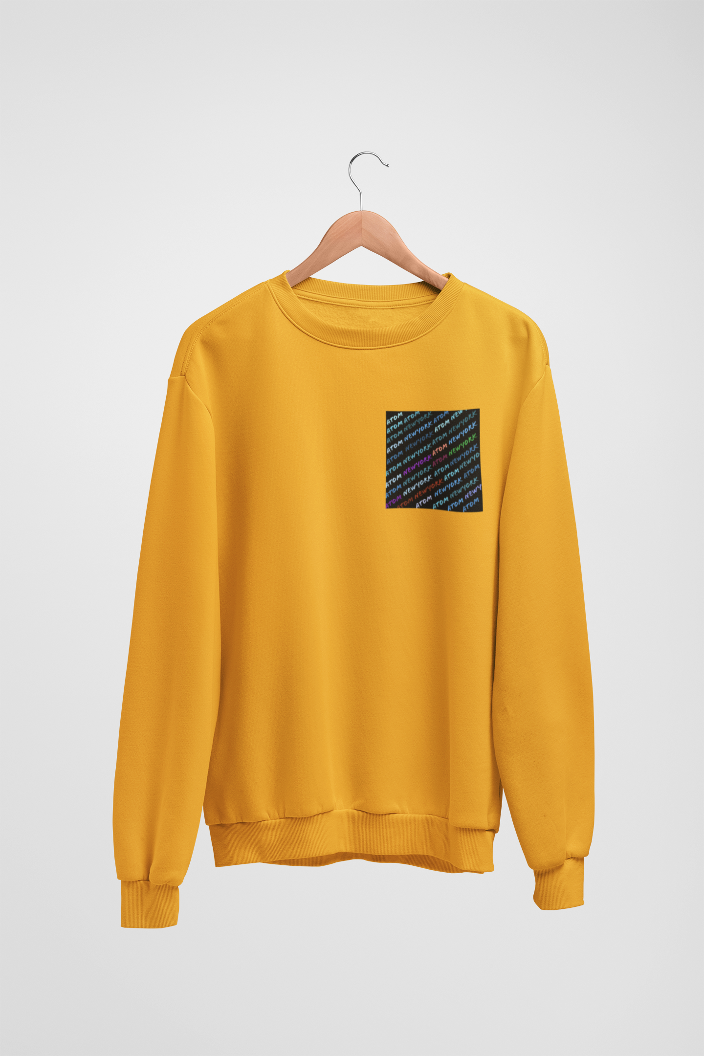 Signature Pocket Golden Yellow Sweatshirt For Men