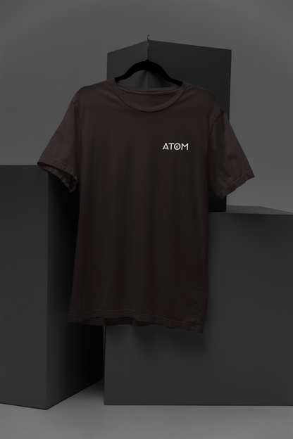ATOM Logo Basic Coffee Brown T-Shirt For Women