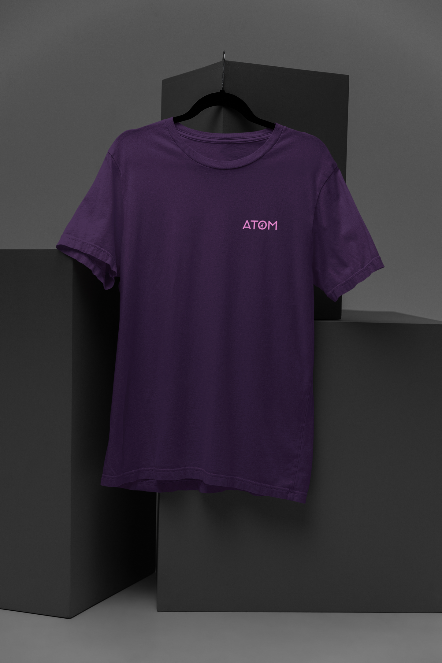 ATOM Logo Basic Purple T-Shirt For Women