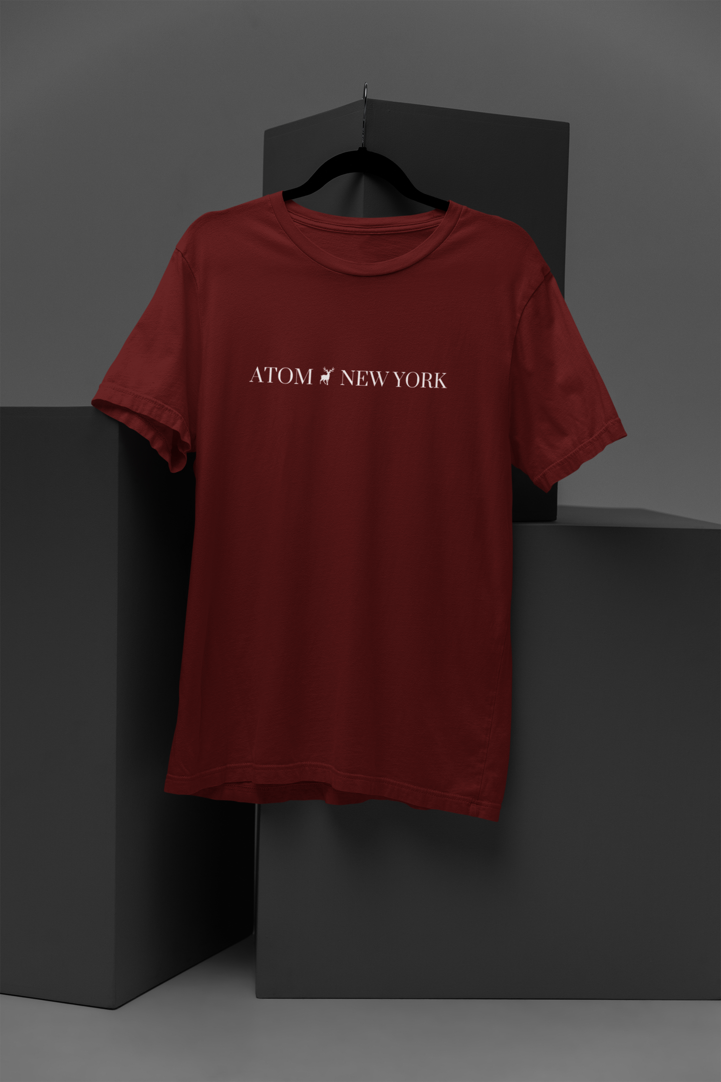 Atom New York Signature Maroon T-Shirt For Men