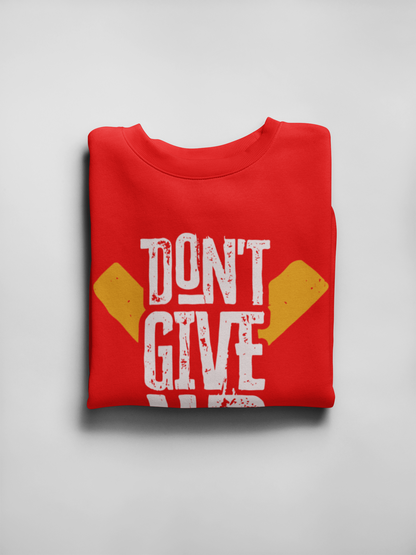 Don't Give Up Dense Oversized Red Unisex T-Shirt | Tarun Kapoor Collection