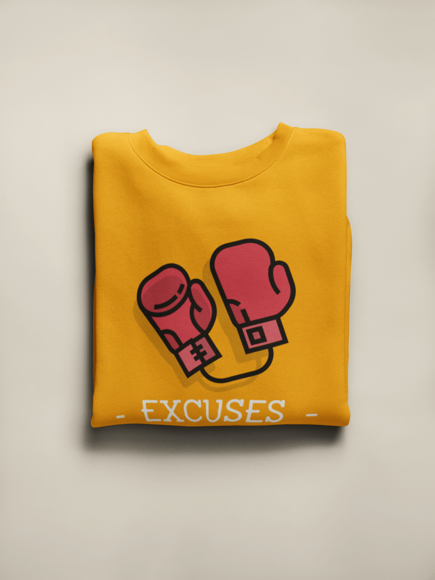 Excuses Don't Burn Calories Oversized Yellow Unisex T-Shirt | Tarun Kapoor Collection