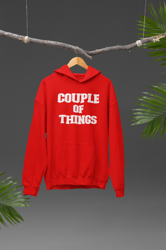Couple Of Things White College Font Unisex Red Hoodie | RJ Anmol Collection