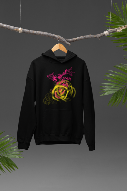 No Peace Spray Paint Hoodie And Jogger Co-ord Set For Men