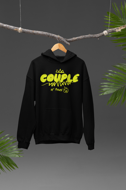 Couple Of Things Neon Effect Black Hoodie | RJ Anmol Collection