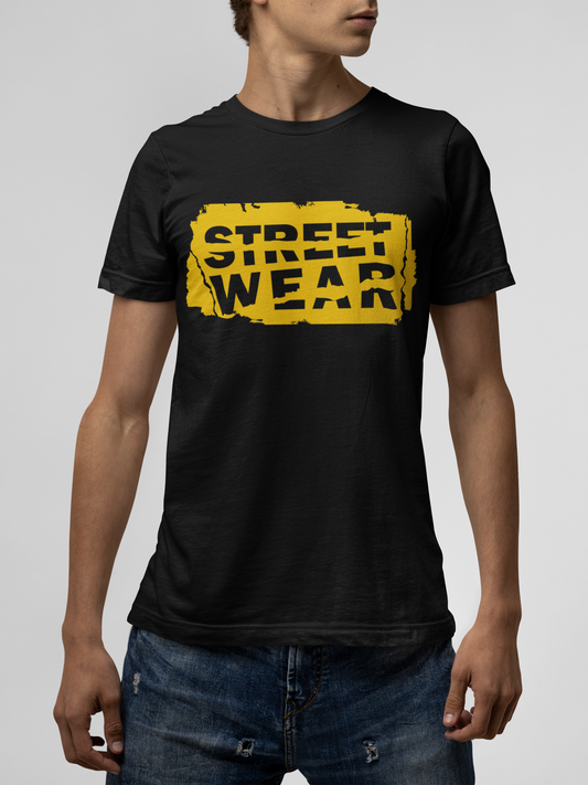 Street Wear Black T-Shirt For Men