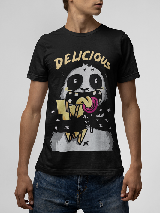 Delicious Black T-Shirt For Men