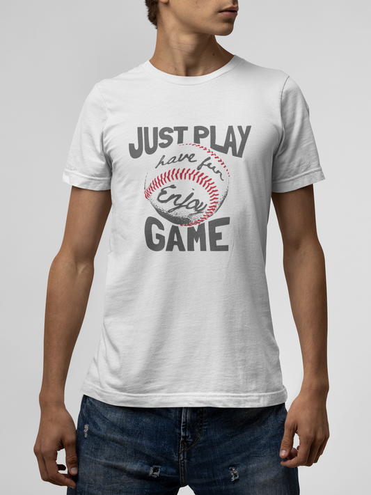 Just Play Game White T-Shirt For Men