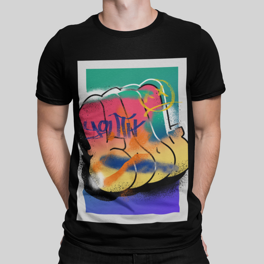 Graffitti Black T-Shirt For Men