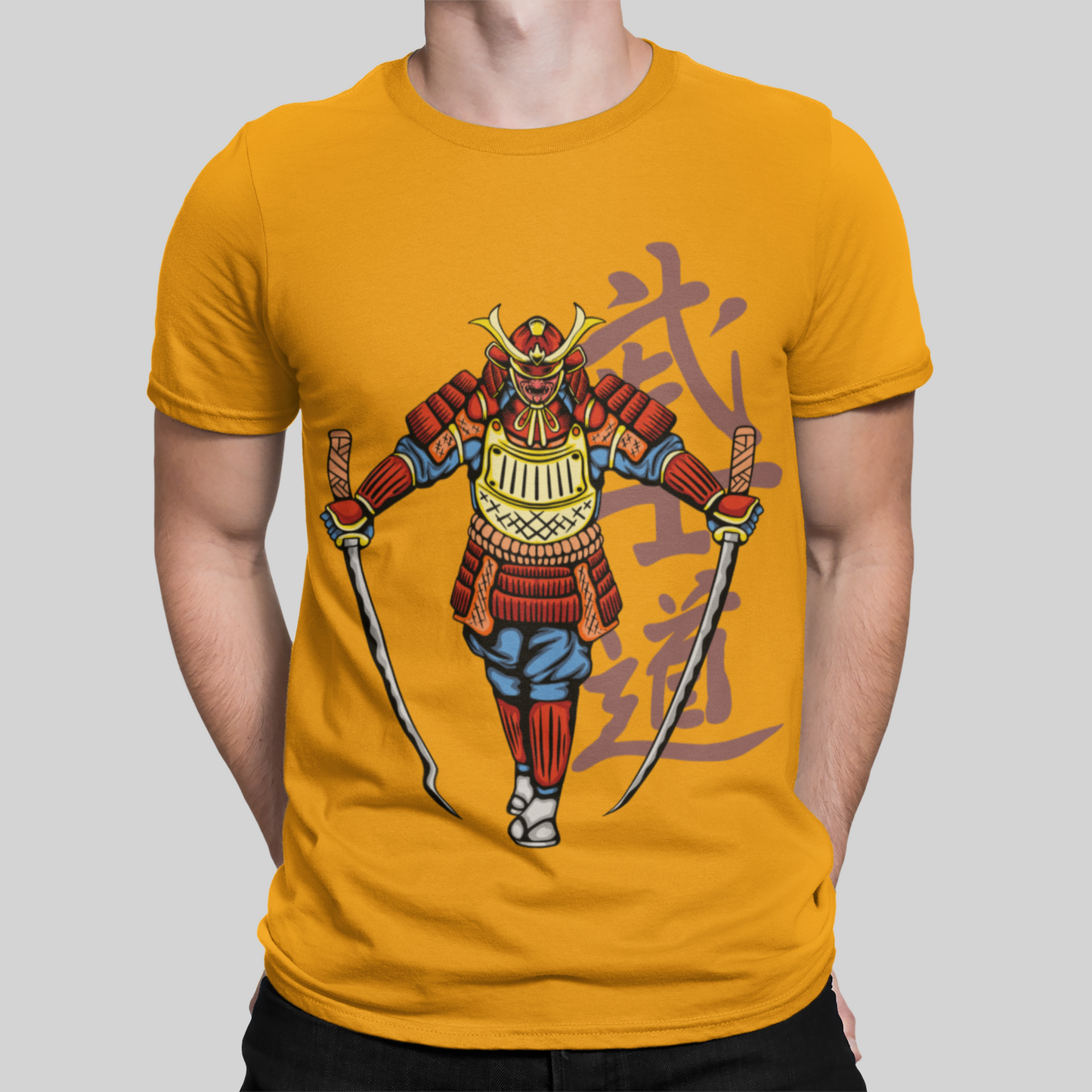 Samurai Mustard Yellow T-Shirt For Men