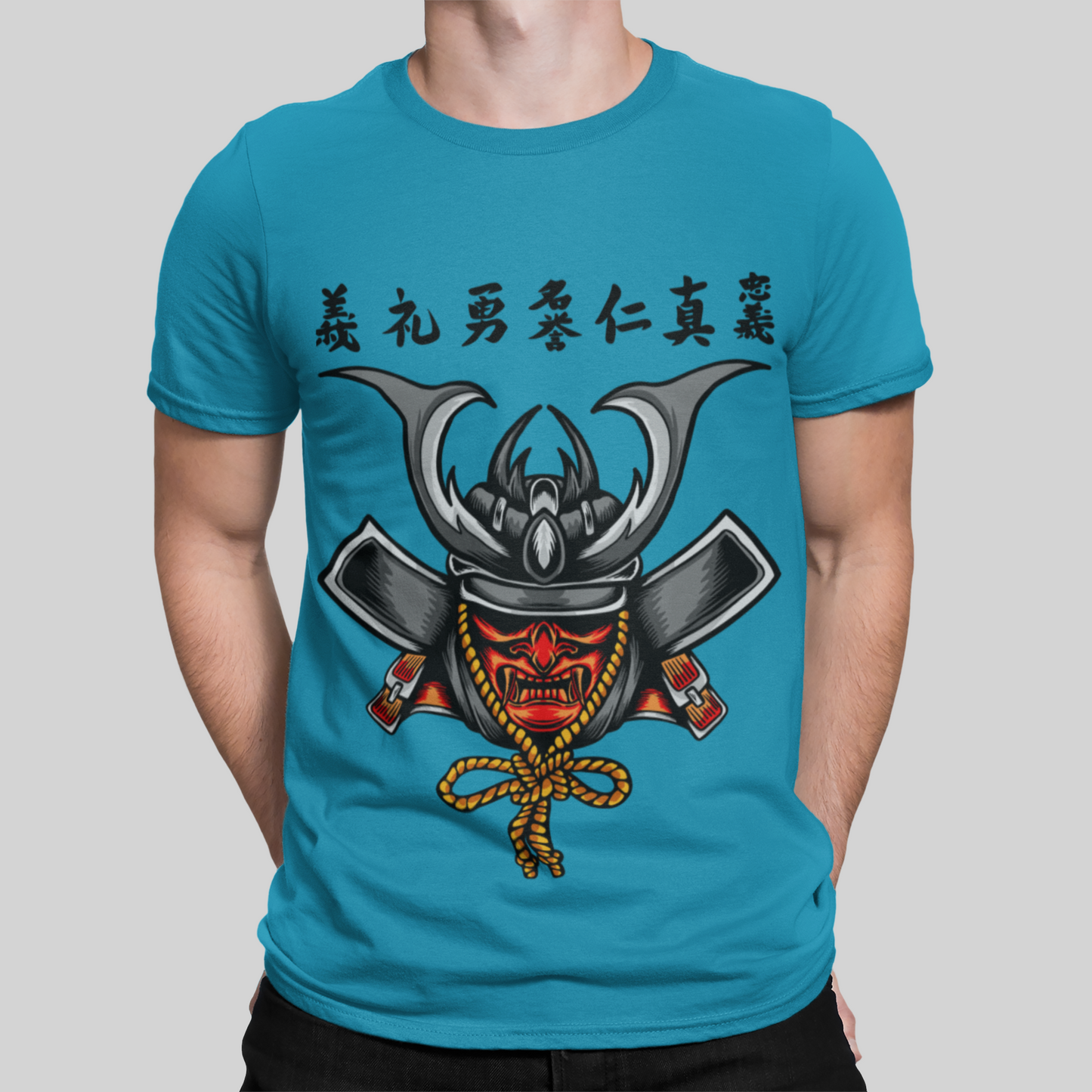 Samurai Aqua Blue T-Shirt For Men