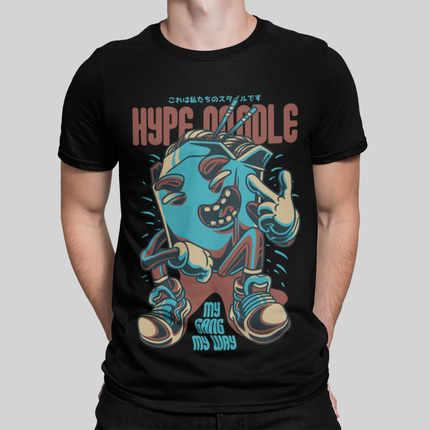Hype Doodle Black T-Shirt For Men