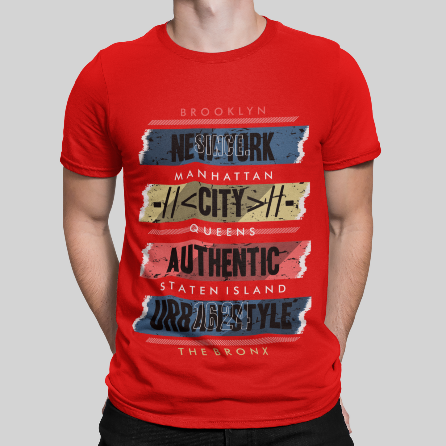 Brooklyn Since 1624 Red T-Shirt For Men