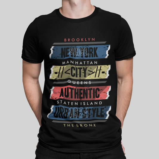 Brooklyn Since 1624 Black T-Shirt For Men