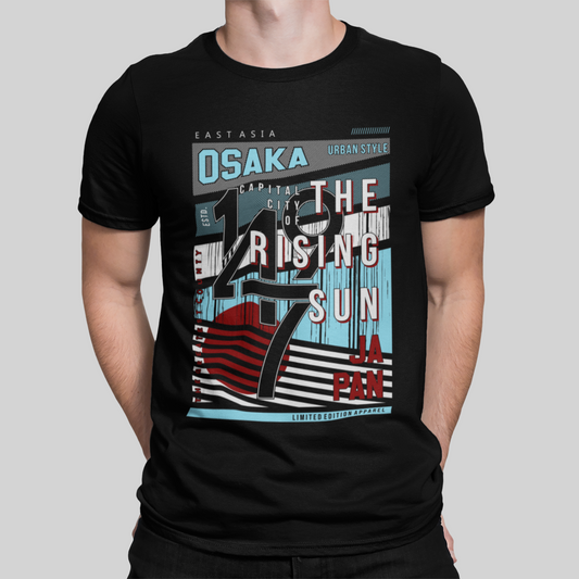Osaka The Rising Sun Black T-Shirt For Men
