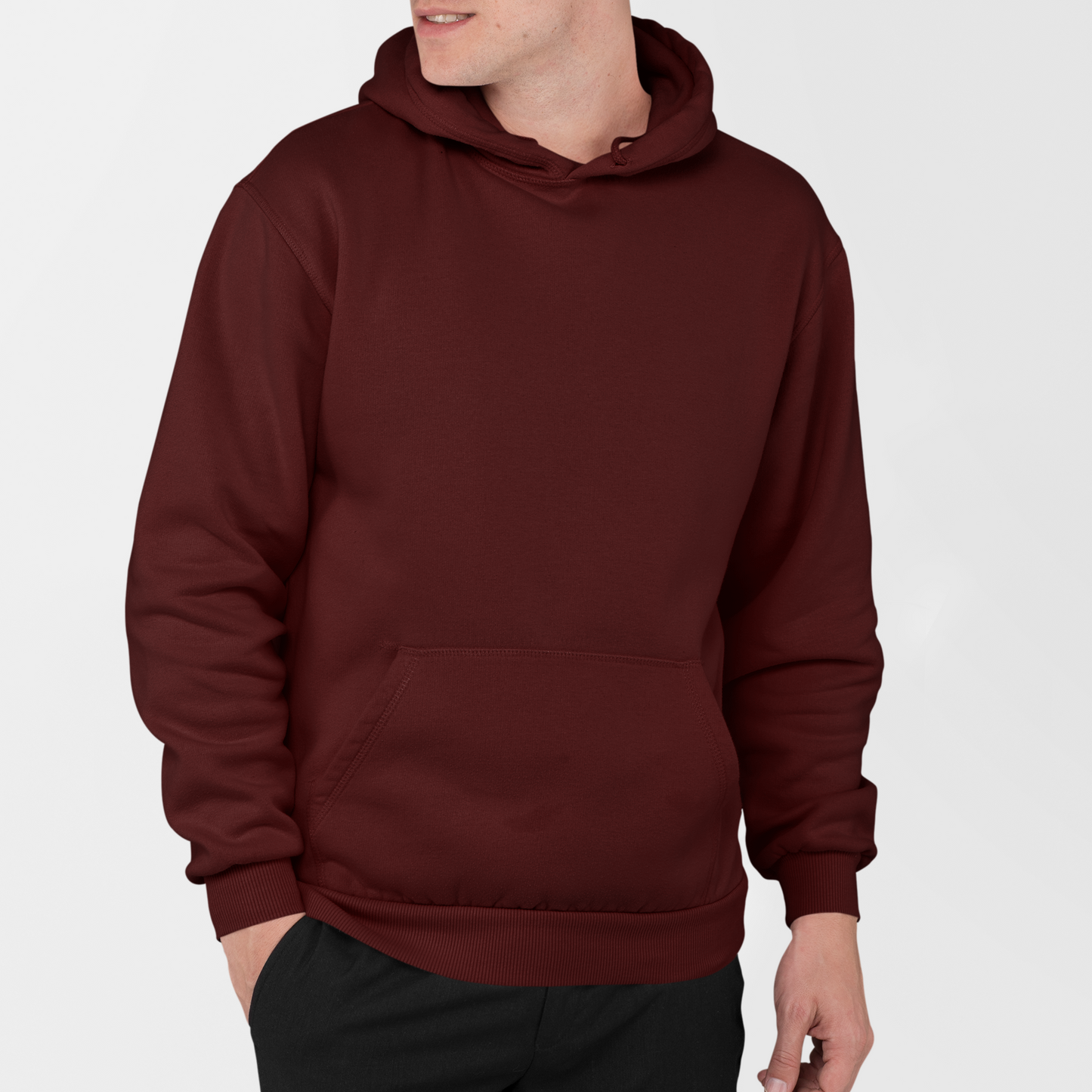 Maroon Hoodie And Jogger Co-ord Set For Men