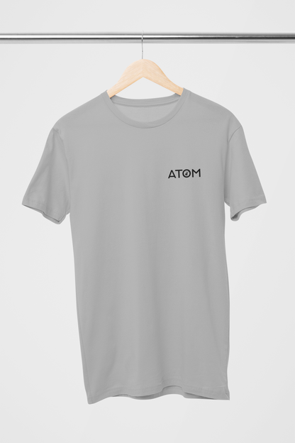 ATOM Logo Basic Light Grey T-Shirt For Men