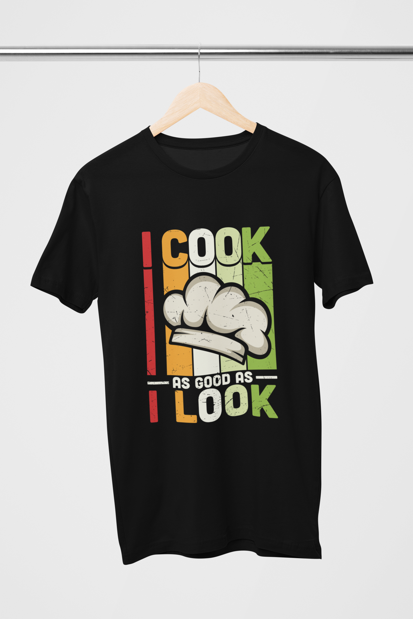 I Cook As Good As I Look Unisex Black Oversized T-Shirt | Masterchef Gurkirat Collection | ATOM