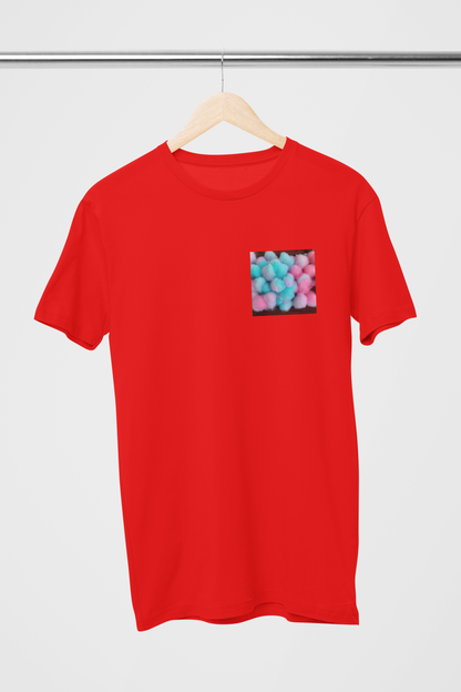 Cotton Candy Pocket Design Cotton Red T-Shirt For Men | Masterchef Gurkirat Collection | ATOM