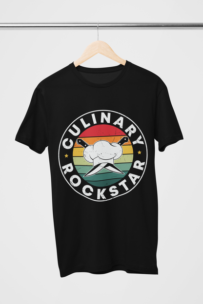 Culinary Rockstars Cotton Black T-Shirt For Men | Masterchef Gurkirat Collection | ATOM