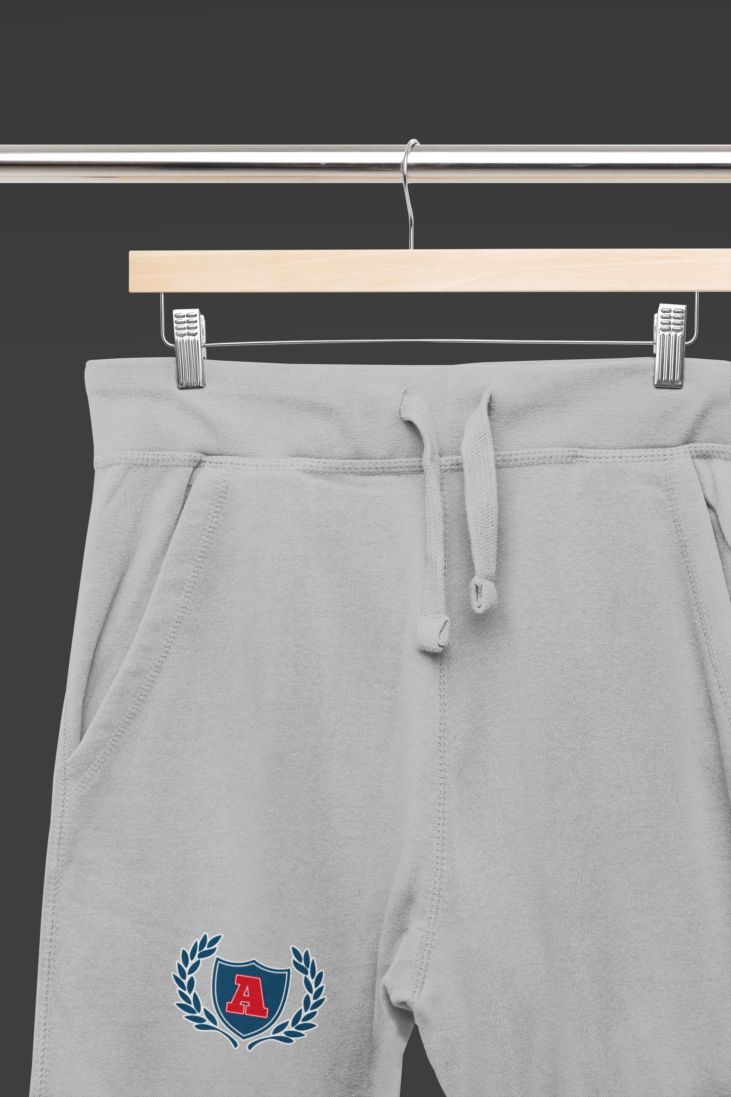 College Athletic Team Unisex Melange Grey Joggers For Men