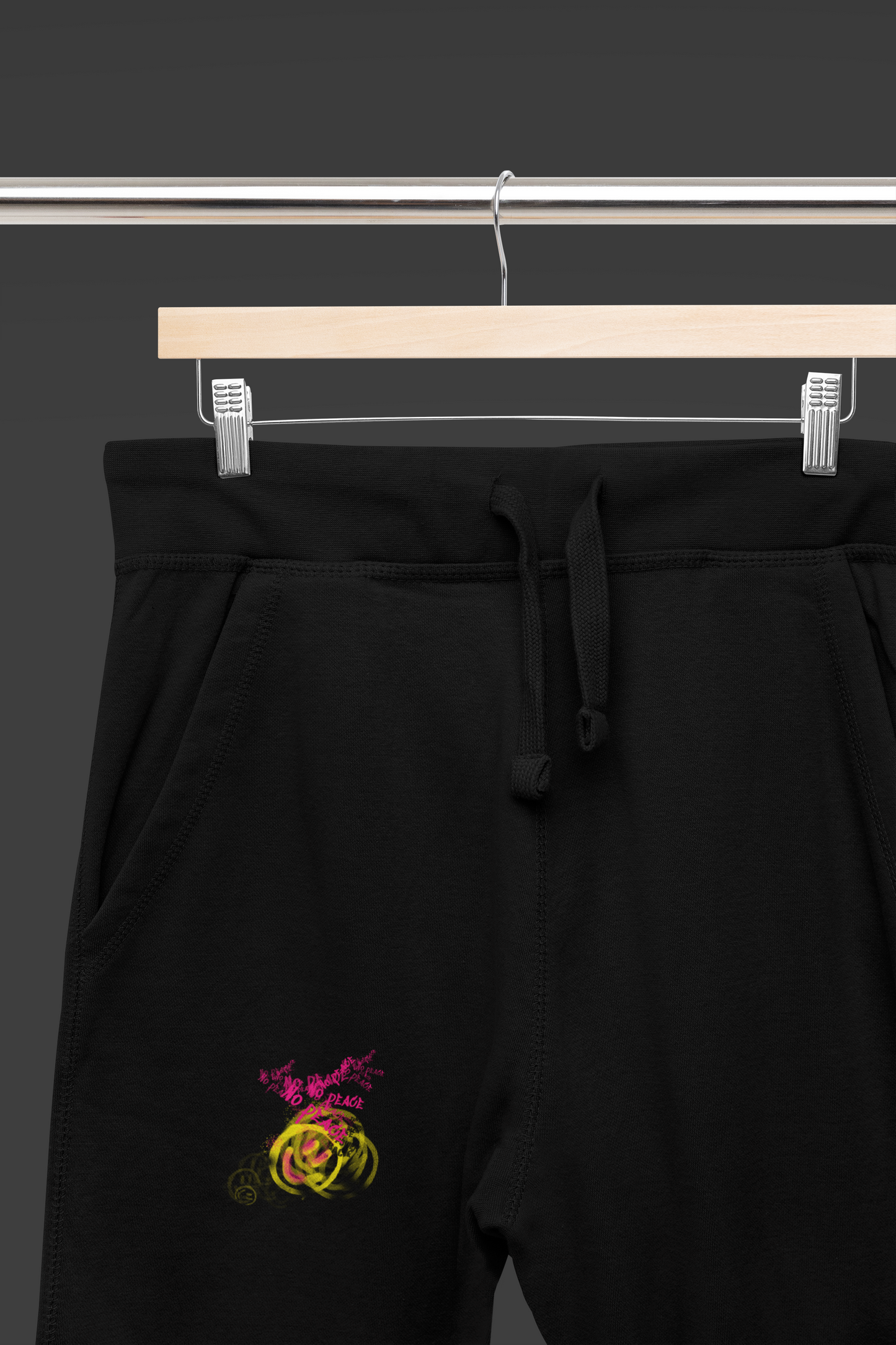 No Peace Spray Paint Hoodie And Jogger Co-ord Set For Men