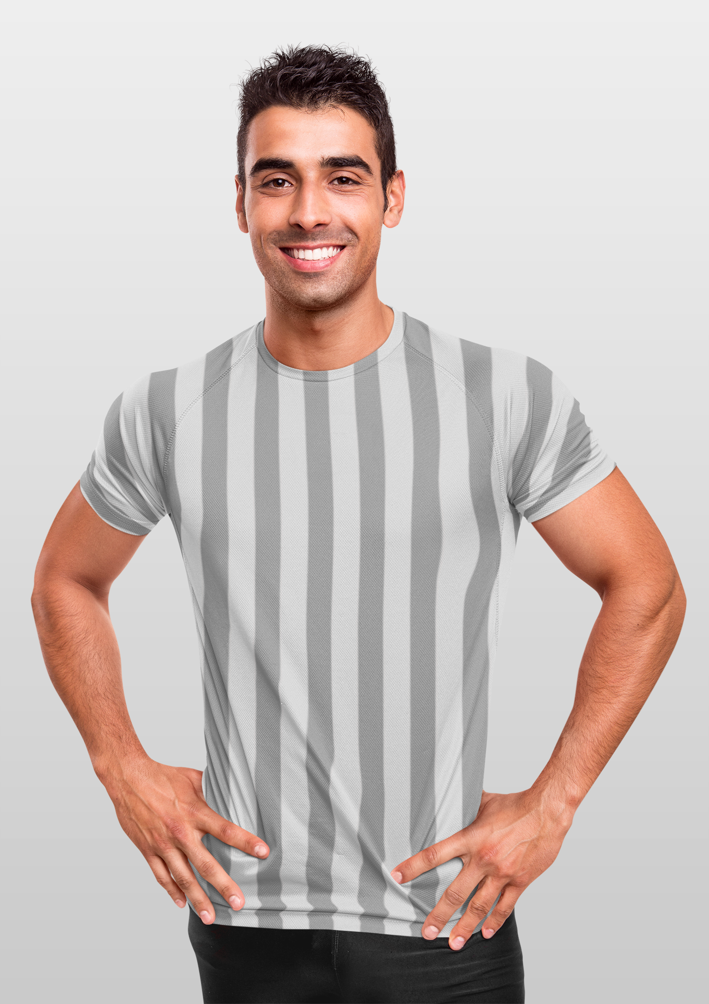 Vertical Stripes All Over Print T-Shirt For Men