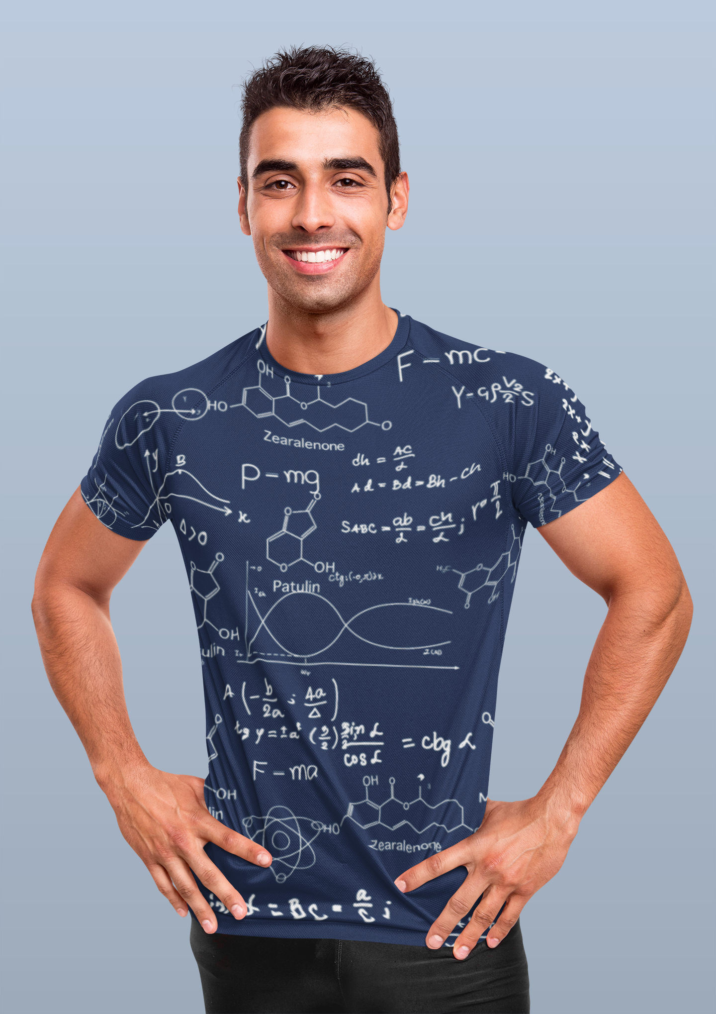 Math All Over Print Black T-Shirt For Men