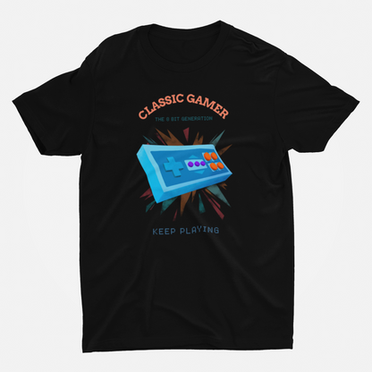 Classic Gamer Black T-Shirt For Men