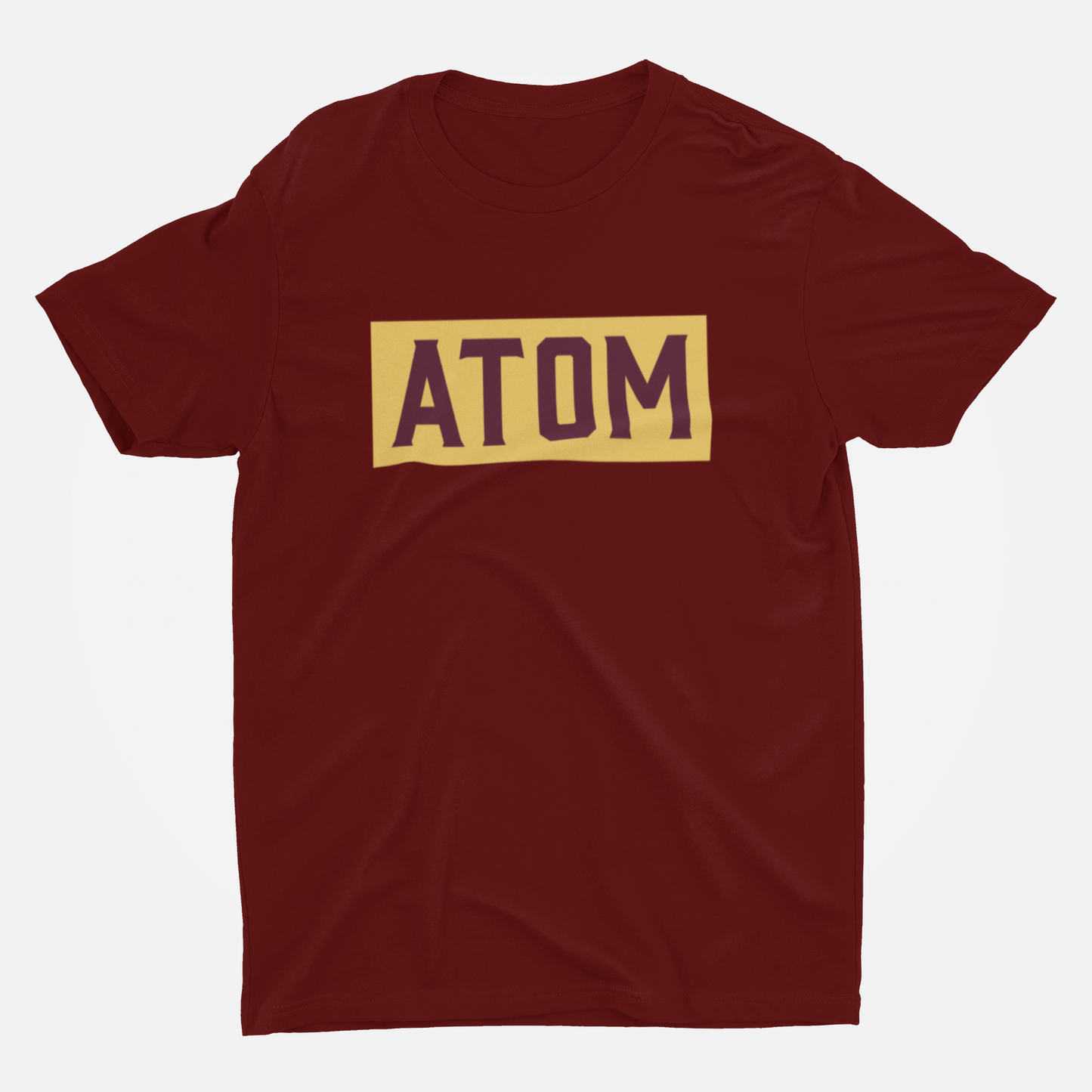 ATOM Signature Marron Round Neck T-Shirt for Men.