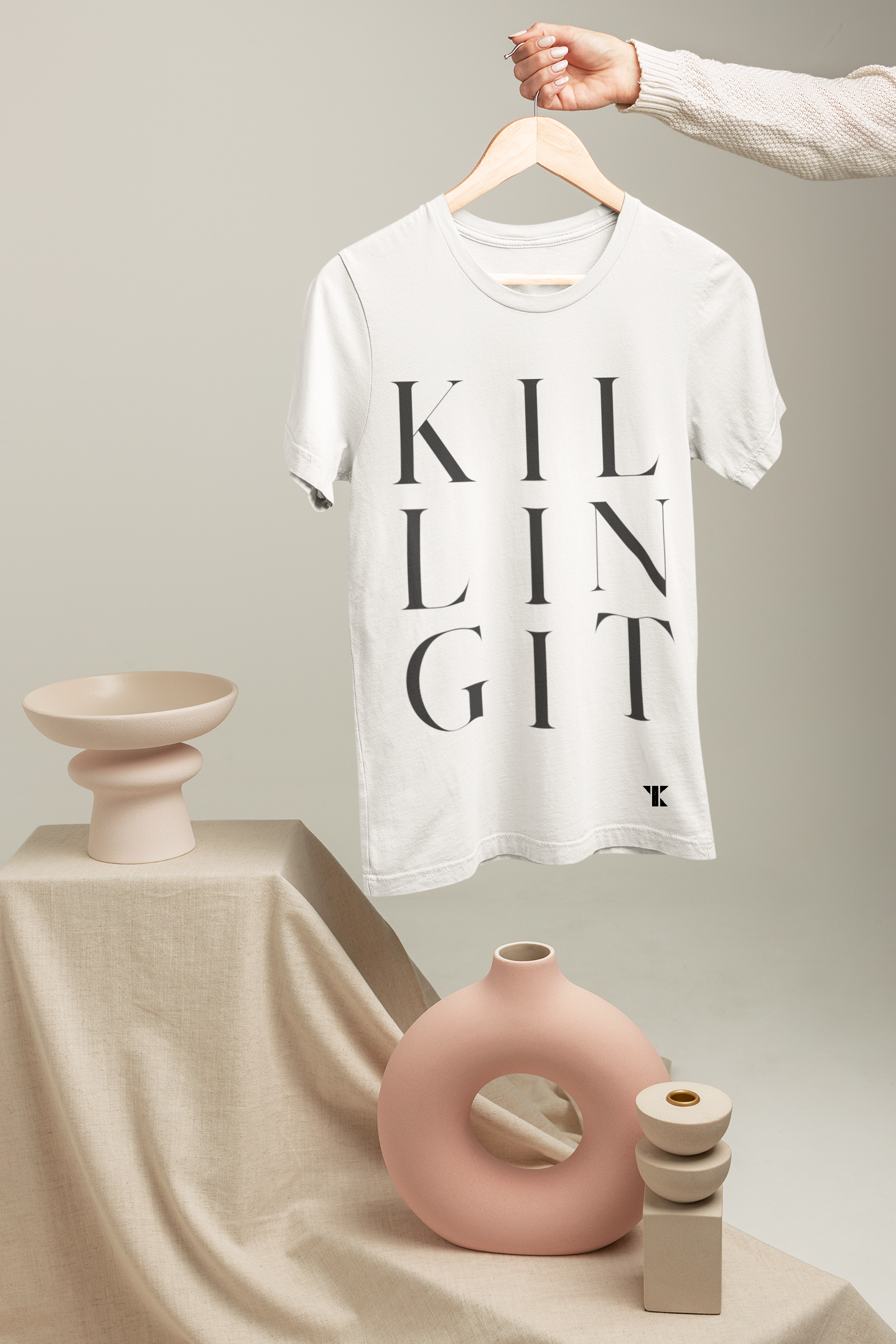 Killing It White Unisex T-Shirt For Women | Tarun Kapoor Collection