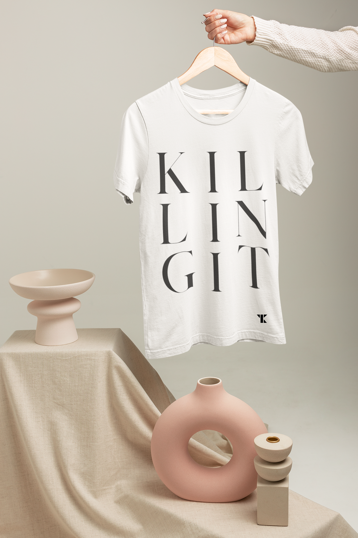 Killing It Oversized White Unisex T-Shirt | Tarun Kapoor Collection