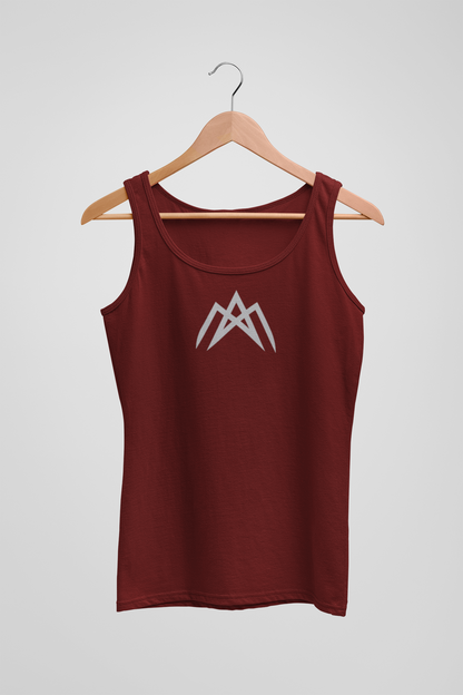 AM Unisex Maroon Round Neck Tank Top | Ashish Mishra Collection | ATOM NEW YORK