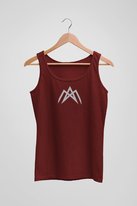 AM Unisex Maroon Round Neck Tank Top | Ashish Mishra Collection | ATOM NEW YORK
