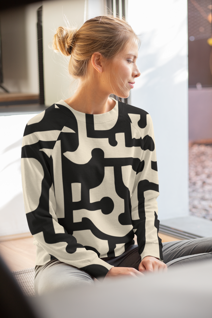 Abstract AOP Sweatshirt For Women