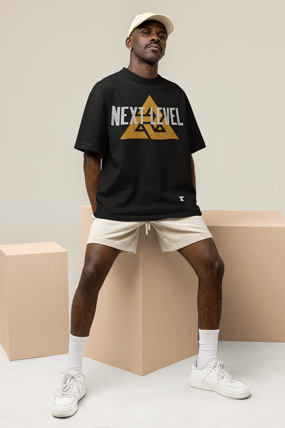 Next Level Dense Oversized Black Unisex T-Shirt | Tarun Kapoor Collection