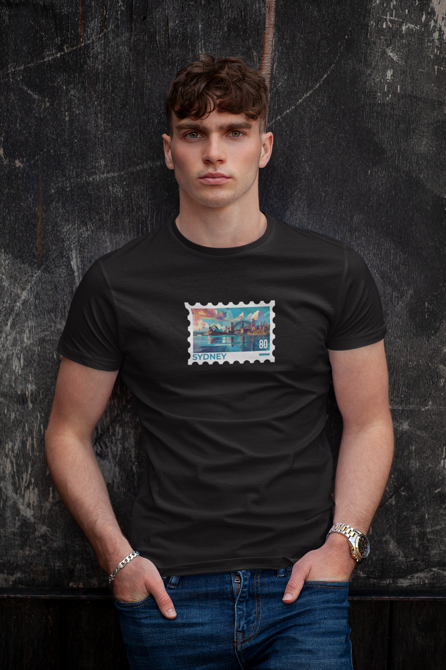 ATOM Signature Sydney Black T-Shirt For Men