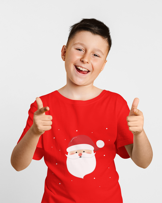 Santa Red Christmas T-Shirt For Boys