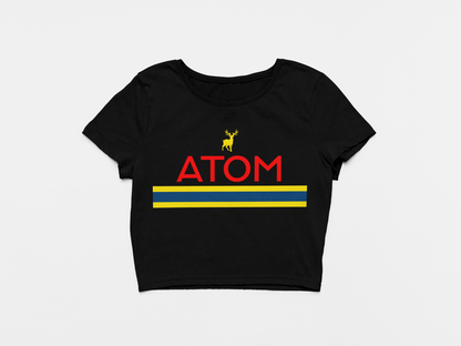 ATOM Stripes Black Crop Top For Women