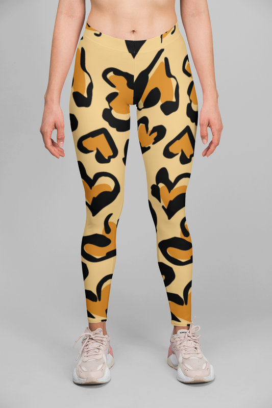 Heart Leopard Print Legging