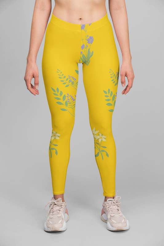 Sunflower Yellow Print Legging