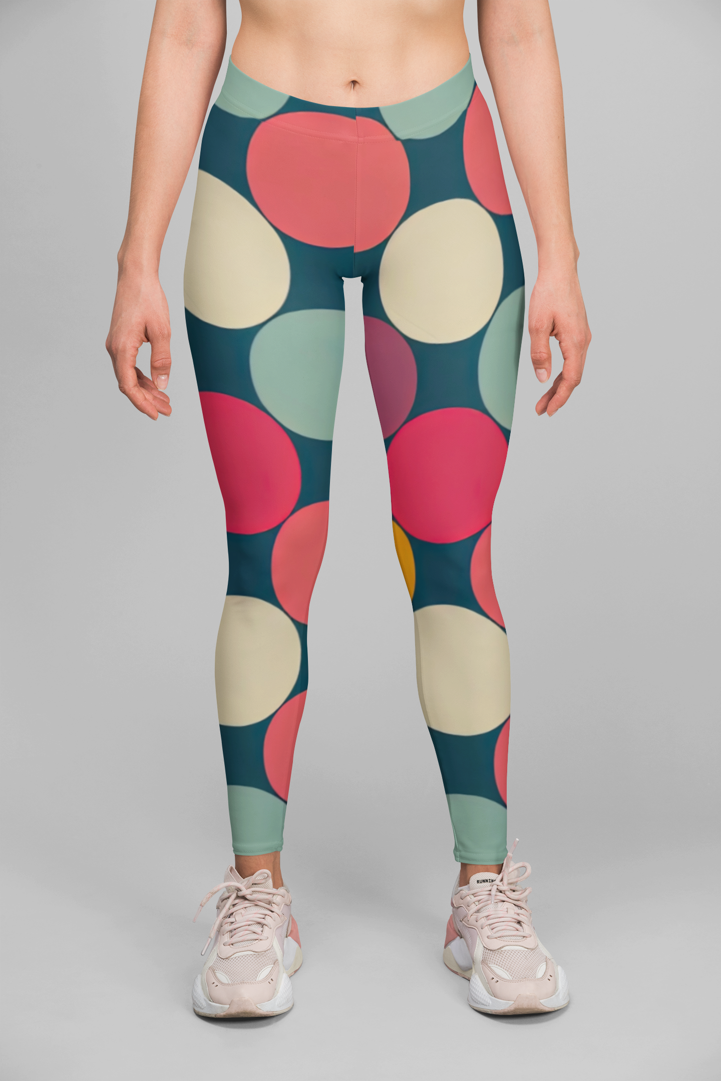 Multicolor Polka Print Legging