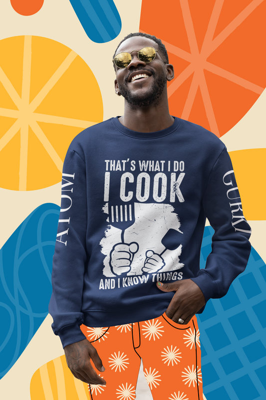 Thats What I Do Crew Neck Unisex Navy Blue Sweatshirt For Men | Masterchef Gurkirat Collection