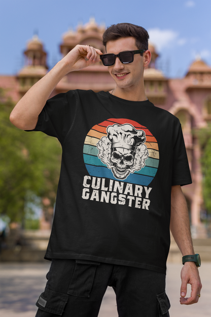 Culinary Gangsters Unisex Black Oversized T-Shirt | Masterchef Gurkirat Collection | ATOM