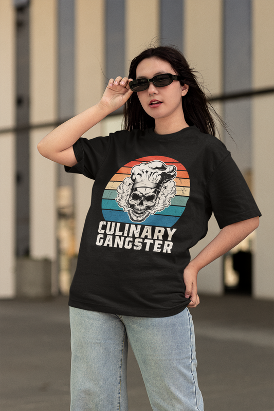 Culinary Gangsters Unisex Black Oversized T-Shirt | Masterchef Gurkirat Collection | ATOM