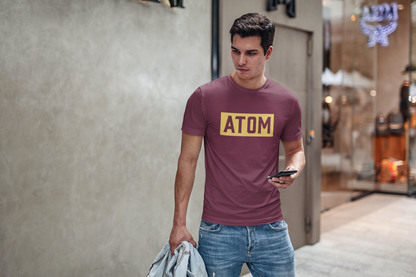 ATOM Signature Marron Round Neck T-Shirt for Men.
