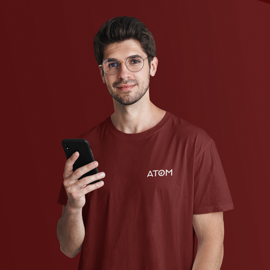 ATOM Logo Basic Marron T-Shirt For Men