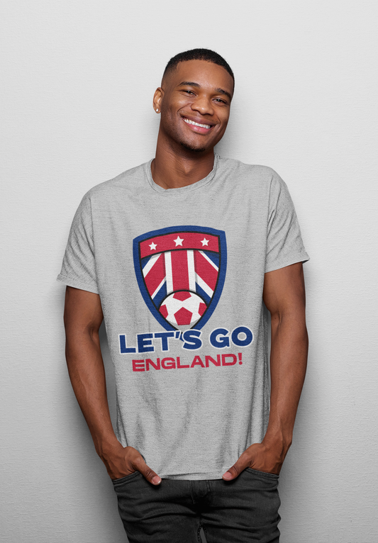 ATOM Signature England Soccer Theme Heather Grey T-Shirt For Men