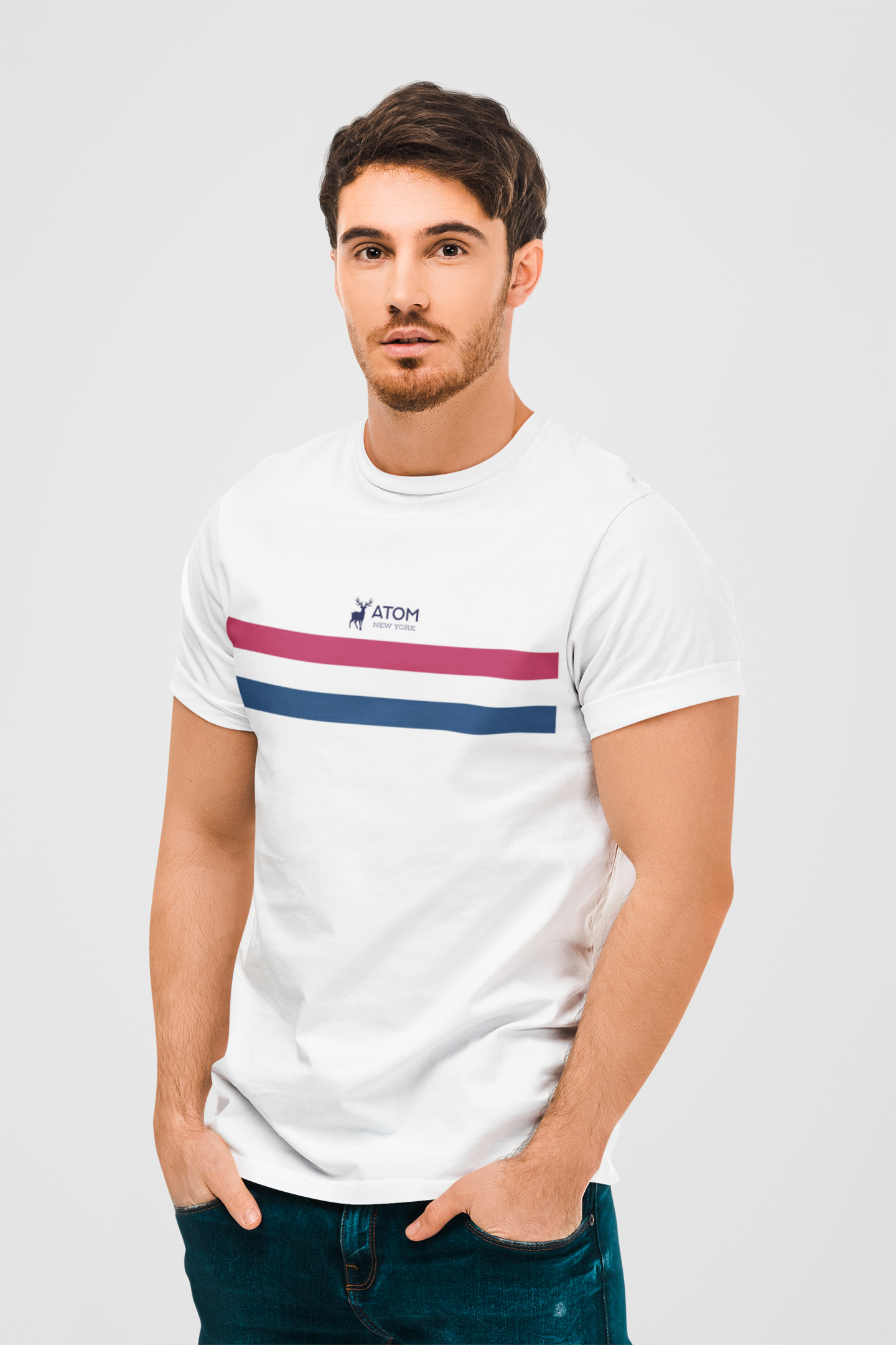 ATOM Signature Stripes T-Shirt For Men